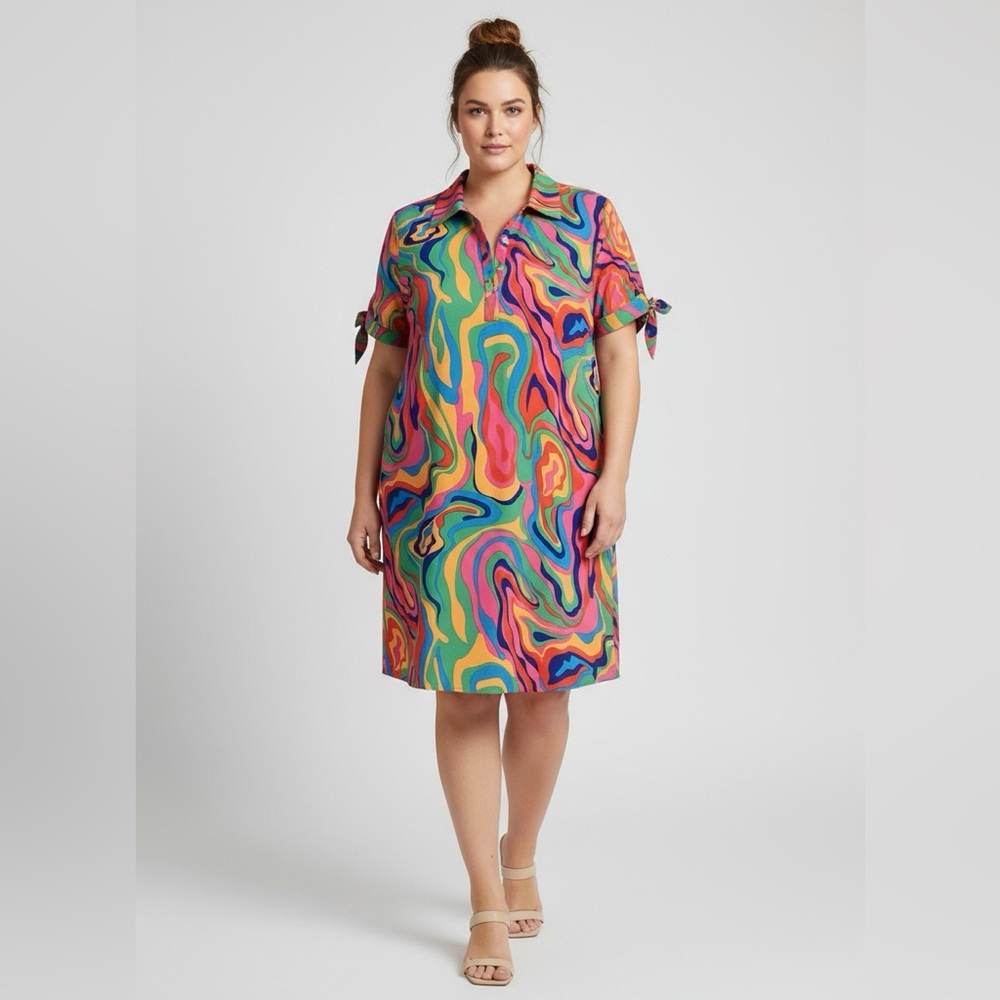 SHEIN Colorful Swirl Women's Swim Coverup